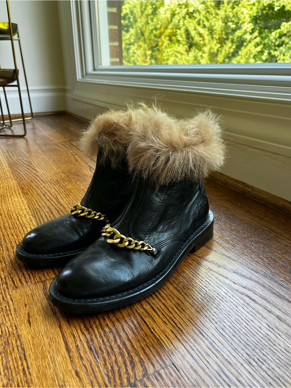 Zadig & Voltaire Laureen faux fur ankle boots SZ 38